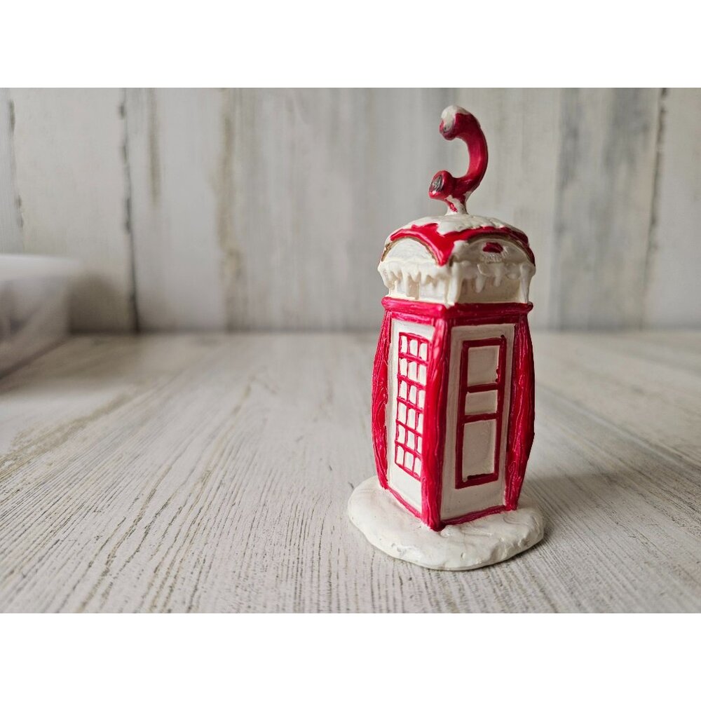 Lemax Santa phone booth telephone village Xmas tree